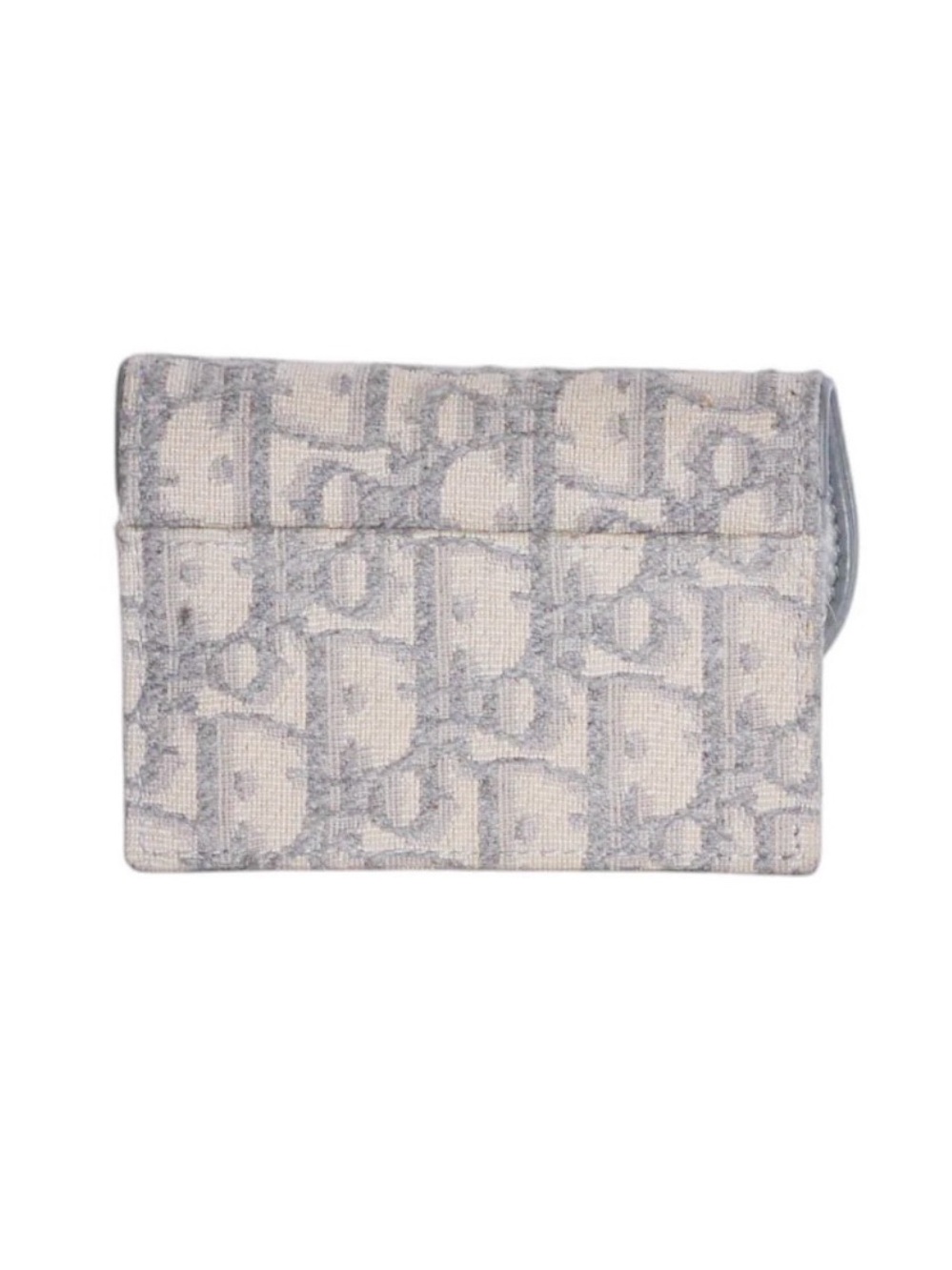 Christian Dior 2022 Saddle Bloom Card Holder Grey Oblique Jacquard - Picture 2 of 6